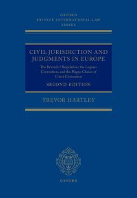 Cover image: Civil Jurisdiction and Judgements in Europe 2nd edition 9780198879749