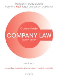 Cover image: Company Law Concentrate 7th edition 9780198881407