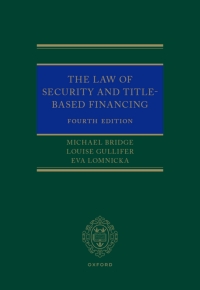 Omslagafbeelding: The Law of Security and Title-Based Financing 4th edition 9780198888918