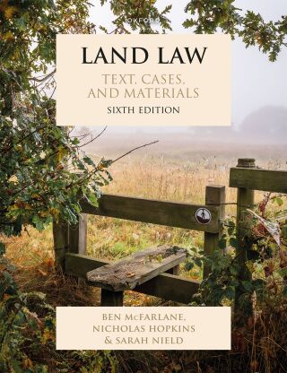 Cover image: Land Law 6th edition 9780198893226