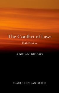 Cover image: The Conflict of Laws 5th edition 9780198895527