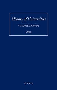 Imagen de portada: History of Universities: Volume XXXVI / 2 1st edition 9780198901730