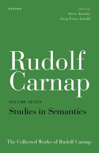 Omslagafbeelding: Rudolf Carnap: Studies in Semantics 1st edition 9780192894878