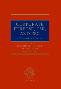 Cover image: Corporate Purpose, CSR, and ESG 1st edition 9780198912576