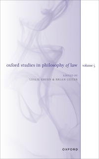 Imagen de portada: Oxford Studies in Philosophy of Law Volume 5 1st edition 9780198919629