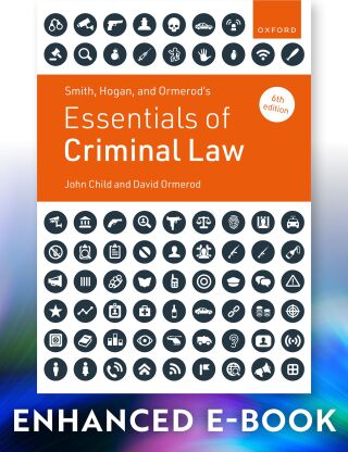 Cover image: Smith, Hogan, and Ormerod's Essentials of Criminal Law 6th edition 9780198925040