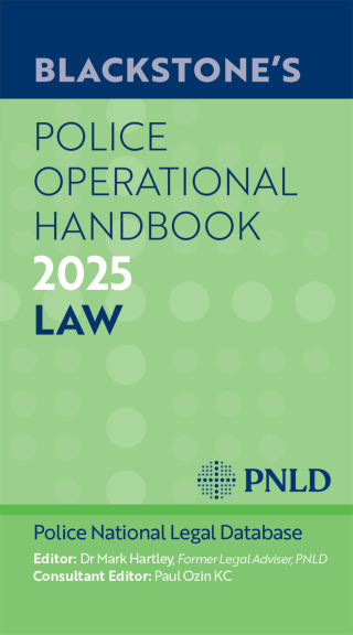 Cover image: Blackstone's Police Operational Handbook 2025 1st edition 9780198929567