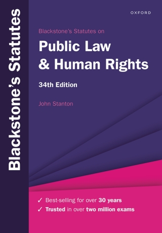 Titelbild: Blackstone's Statutes on Public Law & Human Rights 34th edition 9780198932659
