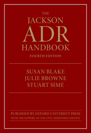 Cover image: The Jackson ADR Handbook 4th edition 9780198937647