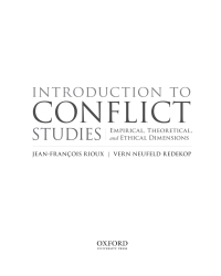 Cover image: Introduction to Conflict Studies: Empirical, Theoretical, and Ethical Dimensions 9780195446548