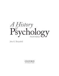 Titelbild: A History of Psychology 4th edition 9780199007929