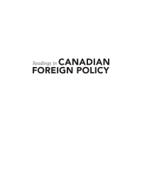 Cover image: Readings in Canadian Foreign Policy: Classic Debates and New Ideas 3rd edition 9780199008315