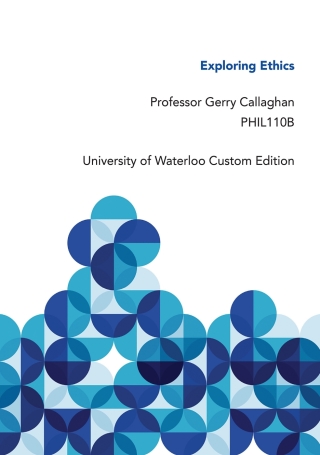 Cover image: Exploring Ethics: University of Waterloo Custom Edition 1st edition 9780199017454