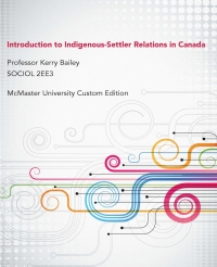 Cover image: Introduction to Indigenous-Settler Relations in Canada: McMaster University Custom Edition 9780199017768