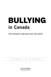 Cover image: Bullying in Canada 9780199003044