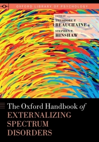 Omslagafbeelding: The Oxford Handbook of Externalizing Spectrum Disorders 1st edition 9780199324675