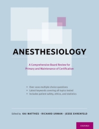 Imagen de portada: Anesthesiology 1st edition 9780199733859