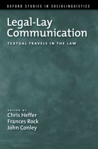 Imagen de portada: Legal-Lay Communication 1st edition 9780199746842