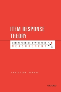 Cover image: Item Response Theory 9780195377033