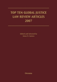 Cover image: Top Ten Global Justice Law Review Articles 2007 9780195376586