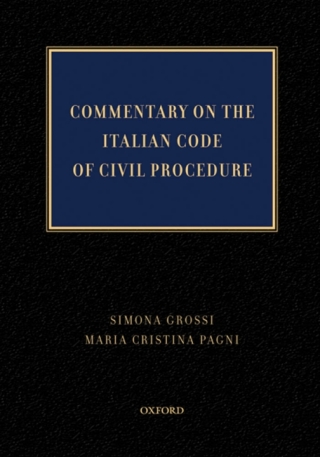 Cover image: Commentary on the Italian Code of Civil Procedure 9780195372717