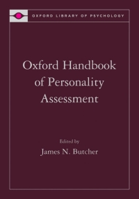Cover image: Oxford Handbook of Personality Assessment 1st edition 9780195366877
