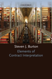 Cover image: Elements of Contract Interpretation 9780195337495