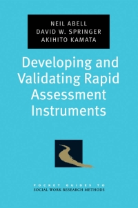 Titelbild: Developing and Validating Rapid Assessment Instruments 9780195333367