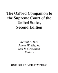 Imagen de portada: The Oxford Companion to the Supreme Court of the United States 2nd edition 9780195176612