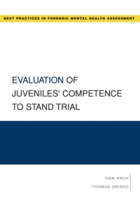 Immagine di copertina: Evaluation of Juveniles' Competence to Stand Trial 9780195323078