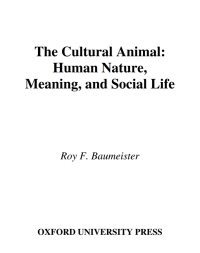 Cover image: The Cultural Animal 9780195167030