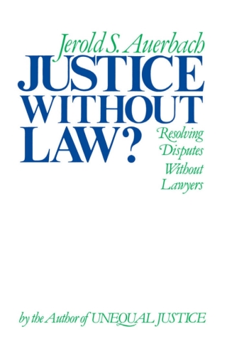 Cover image: Justice without Law? 9780195034479