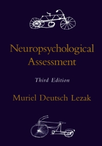 Cover image: Neuropsychological Assessment 3rd edition 9780195090314