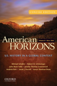 Cover image: American Horizons, Concise: U.S. History in a Global Context, Volume II: Since 1865 1st edition 9780199739912
