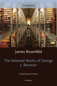 Imagen de portada: The Selected Works of George J. Benston, Volume 1 1st edition 9780195389012