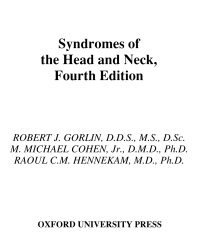 Imagen de portada: Syndromes of the Head and Neck 4th edition 9780195118612