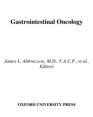 صورة الغلاف: Gastrointestinal Oncology 1st edition 9780195133721