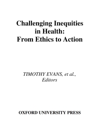Cover image: Challenging Inequities in Health 1st edition 9780195137408