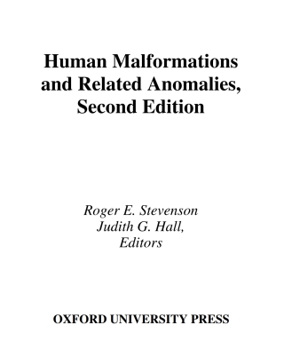 Cover image: Human Malformations and Related Anomalies 2nd edition 9780195165685