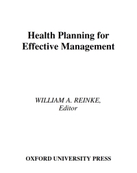 Cover image: Health Planning for Effective Management 1st edition 9780195053371