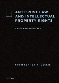 Cover image: Antitrust Law and Intellectual Property Rights 1st edition 9780195337198
