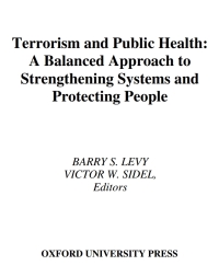 Imagen de portada: Terrorism and Public Health 1st edition 9780195158342
