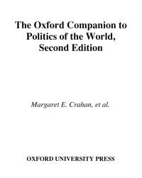 Cover image: The Oxford Companion to Politics of the World 2nd edition 9780195117394
