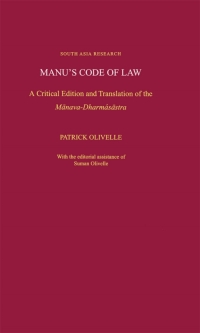 Cover image: Manu's Code of Law 9780195171464
