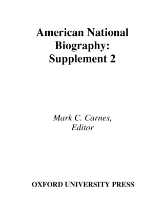 Cover image: American National Biography 1st edition 9780195222029