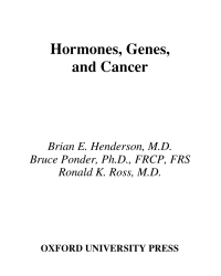 Imagen de portada: Hormones, Genes, and Cancer 9780195135763