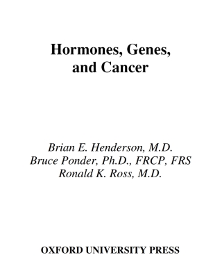 Titelbild: Hormones, Genes, and Cancer 9780195135763