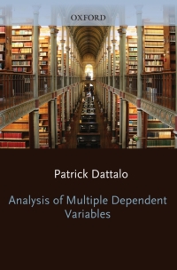 Cover image: Analysis of Multiple Dependent Variables 9780199773596