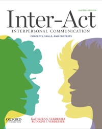 Cover image: Inter-Act: Interpersonal Communication Concepts, Skills, and Contexts 13th edition 9780199836888