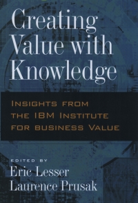 Imagen de portada: Creating Value with Knowledge 1st edition 9780195165128